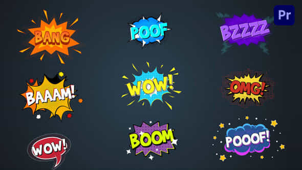 Comic Explosion titles - VideoHive 39121693
