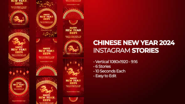 Chinese New Year 2024 Instagram Stories - VideoHive 50446937