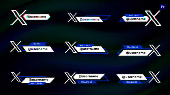 Twitter X Glitch - VideoHive 47404232