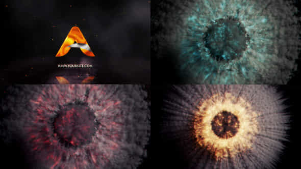 Exploding Burning Reveal - VideoHive 55622956