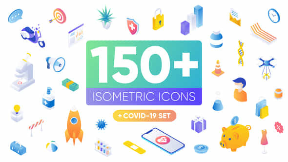 Isometric Animated Icons - VideoHive 26969135