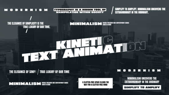 Kinetic Text Animation - VideoHive 47429507