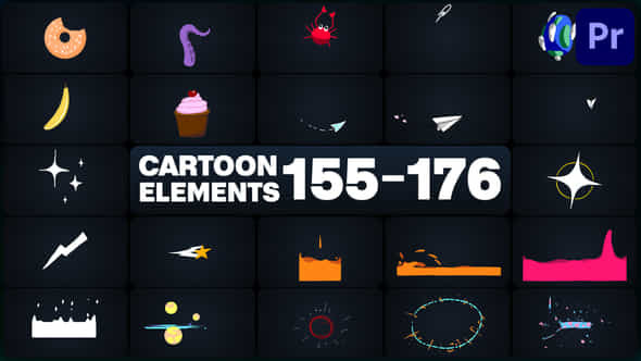 Cartoon Elements For Premiere Pro - VideoHive 50327137