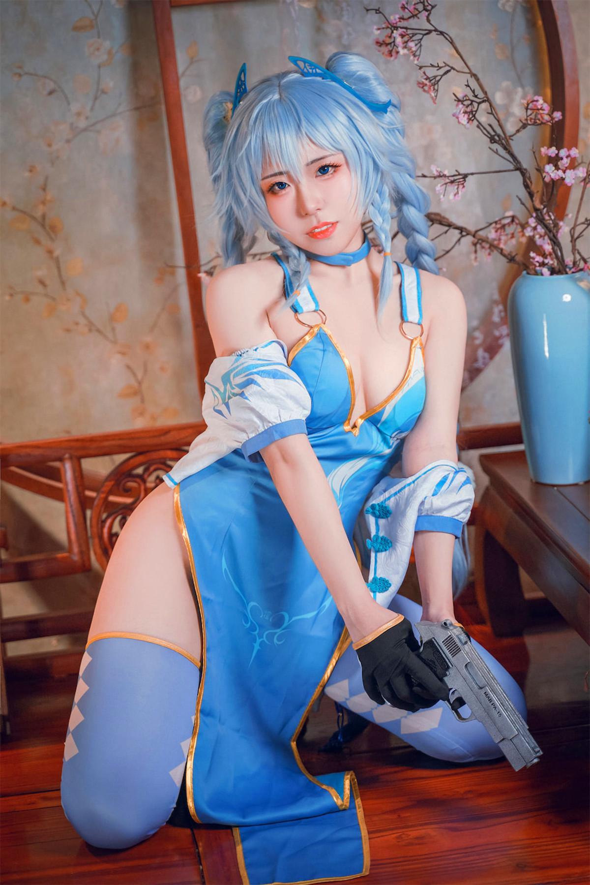 Cosplay 虎森森 少女前线 翠雀媚(17)