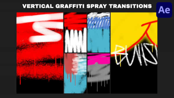 Vertical Graffiti Spray Backgrounds After Effects - VideoHive 58141419