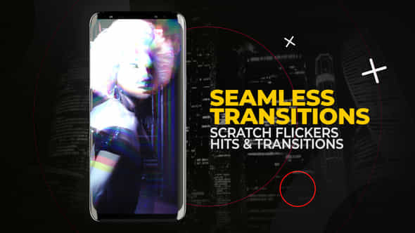 Vertical Scratch Flickers Hits And Transitions After Effects - VideoHive 57014977