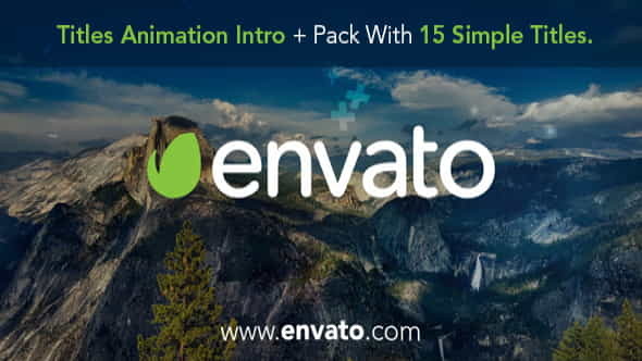 Titles Animation Intro and Pack - VideoHive 19849696