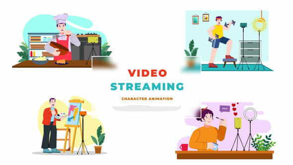 Video Streaming Character - VideoHive 39799048