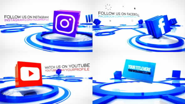 Social Media Connections Titles - VideoHive 27868122