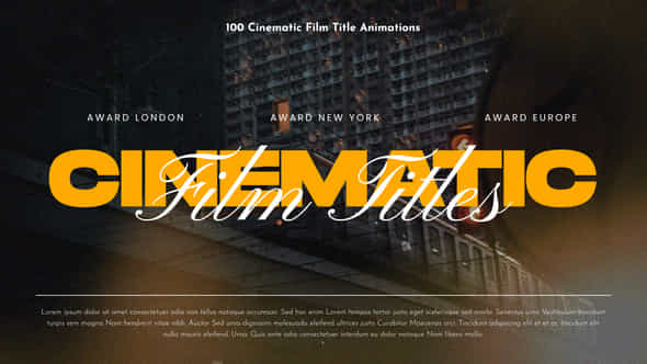 100 Cinematic Titles - VideoHive 53878695