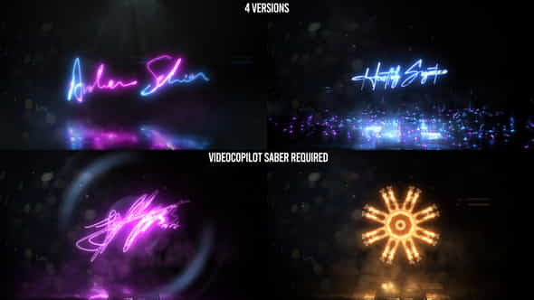 Neon Signature Reveal Pack - VideoHive 26029112
