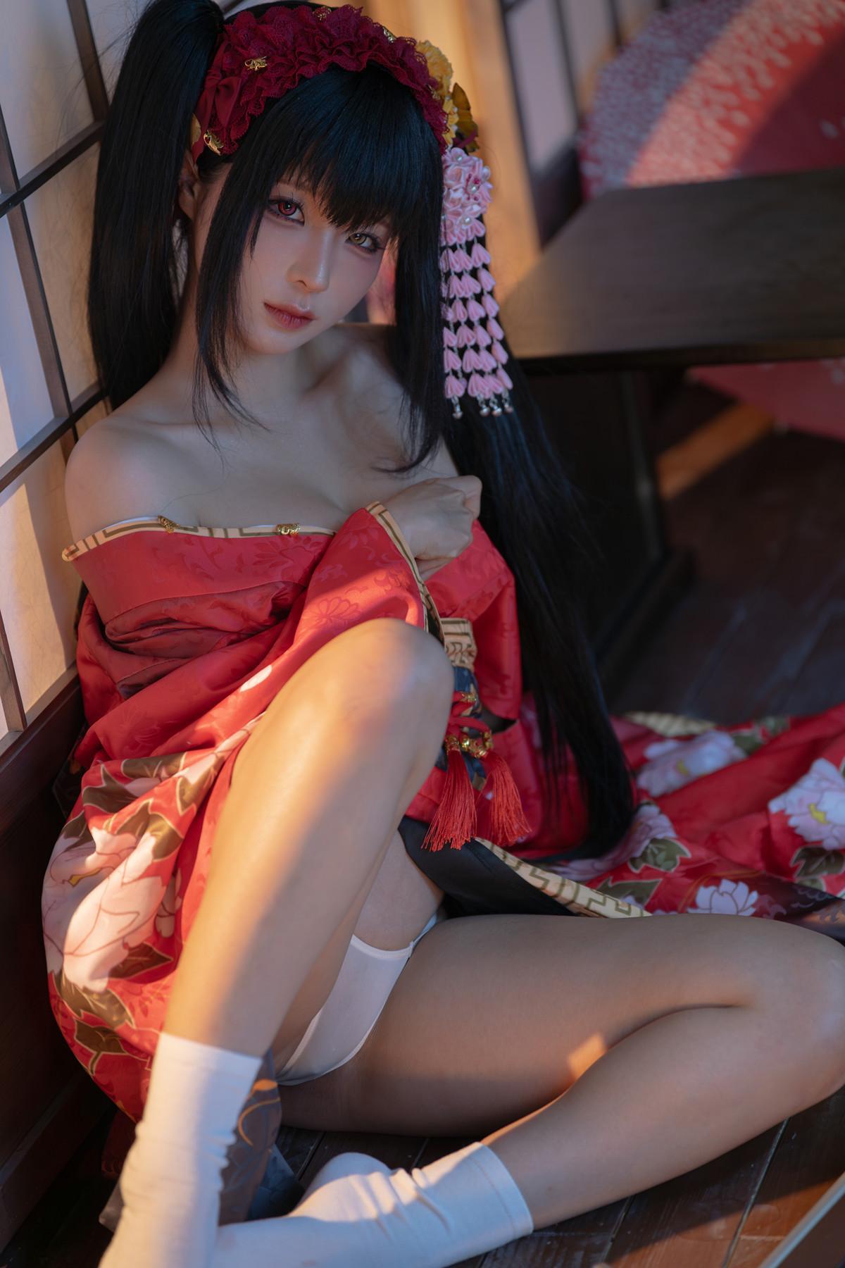 Cosplay 蠢沫沫Chunmomo 狂三和服 Kurumi Set.01(19)