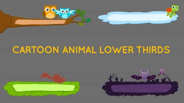 Cartoon Animal Lower Thirds - VideoHive 26851522