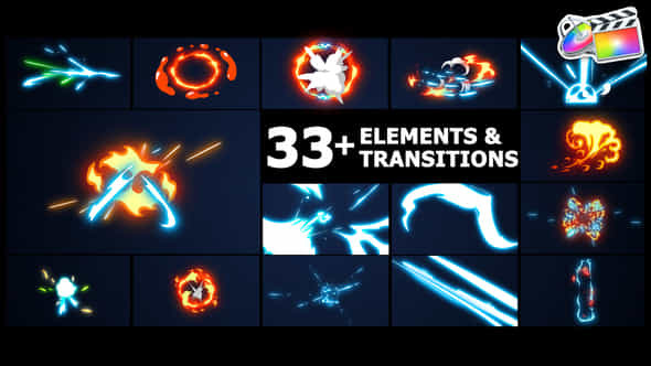 Elements And Transitions - VideoHive 38338224