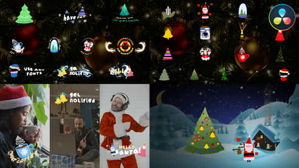Christmas Titles And Animations For Davinci Resolve - VideoHive 49326840