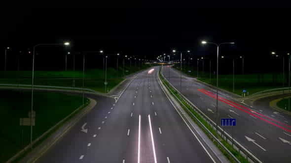 Highway at night(Stock Footage) - VideoHive 22987927