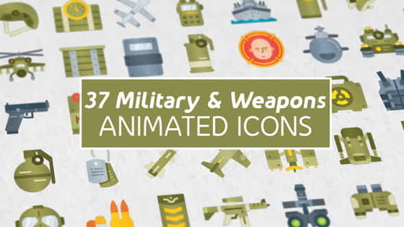 37 MilitaryWeapons Icons - VideoHive 27022105