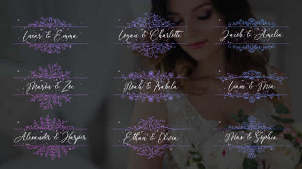 Wedding Titles Horizontal Frames - VideoHive 51049650