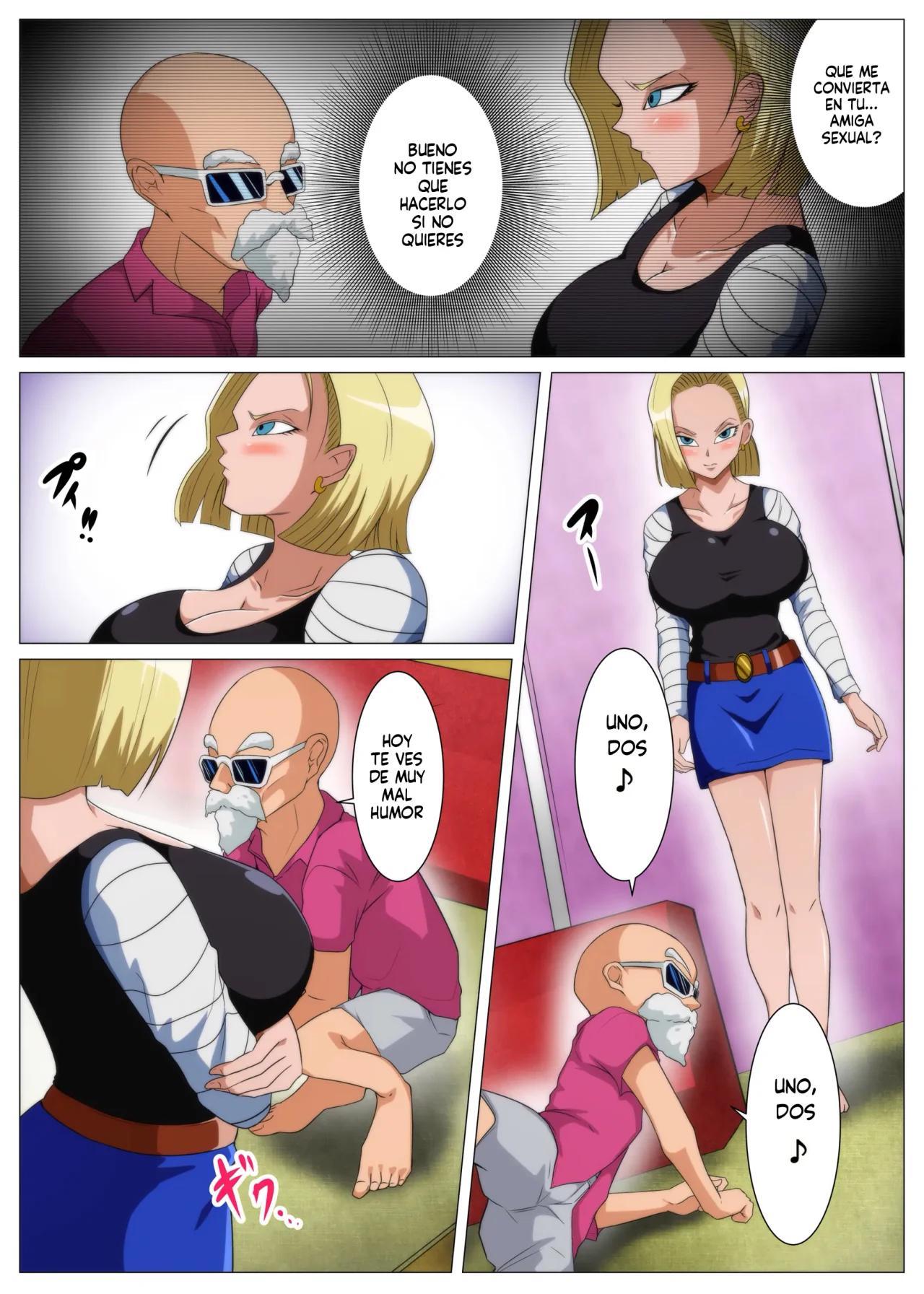 Mujer casada de grandes tetas hace acuerdo sexual con viejo pervertido (Dragon Ball Z) - 3