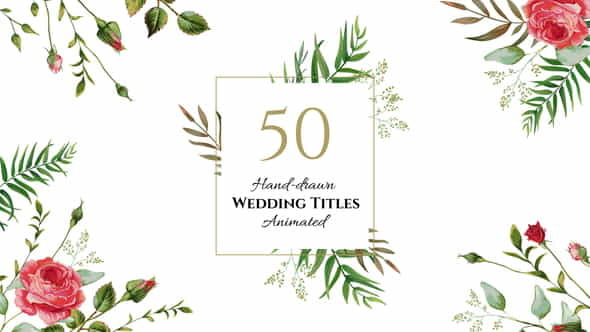 Floral Wedding Titles - VideoHive 22273137