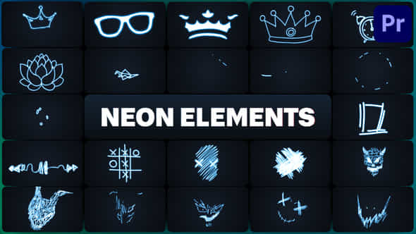 Neon Elements For Premiere Pro - VideoHive 50689393