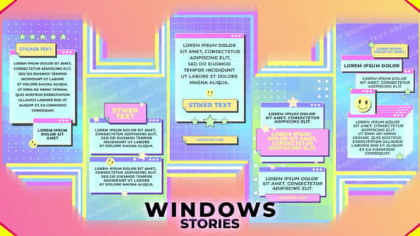 Computer Textcards Stories - VideoHive 47943614