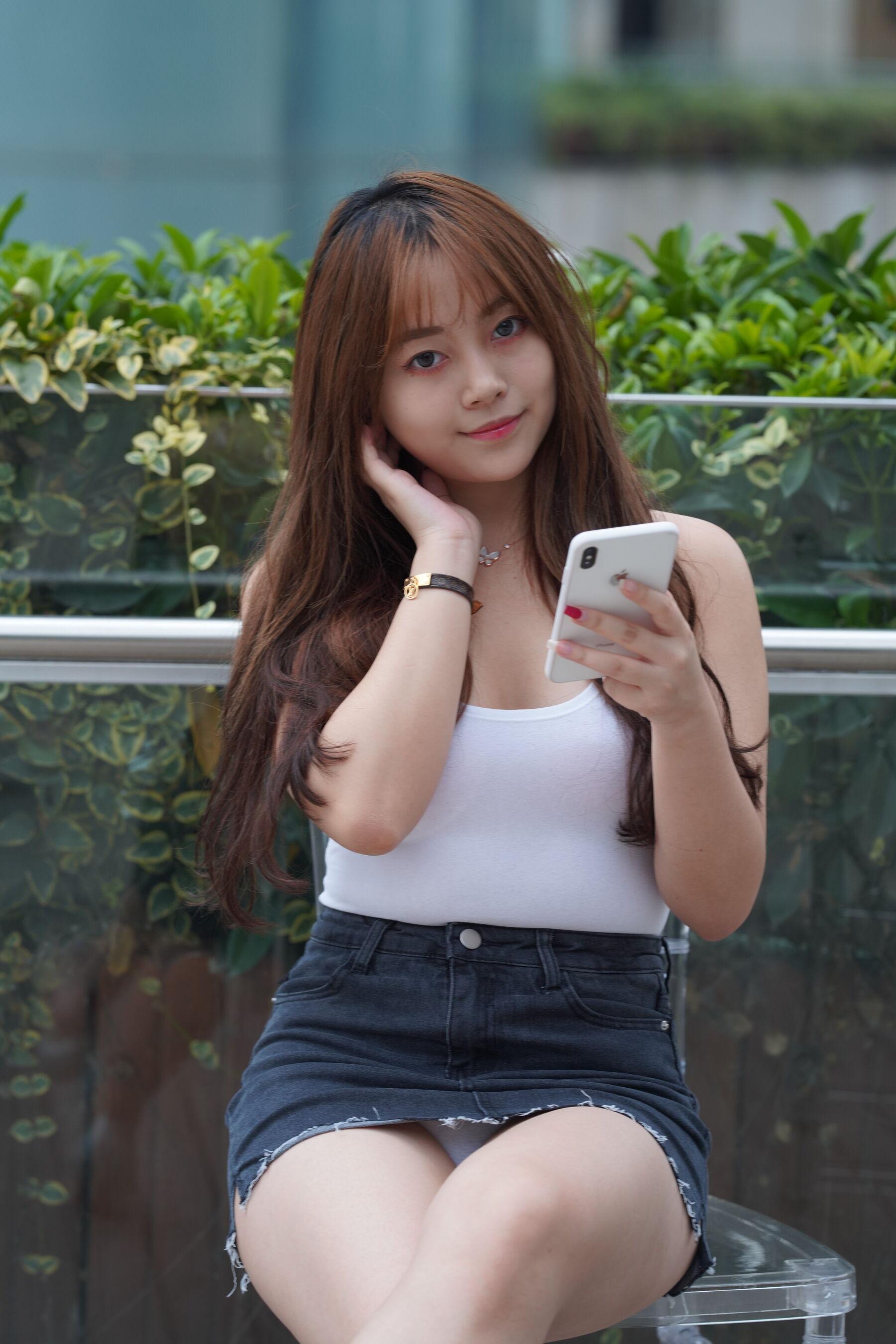 街拍 透明高跟热裤美女(331)