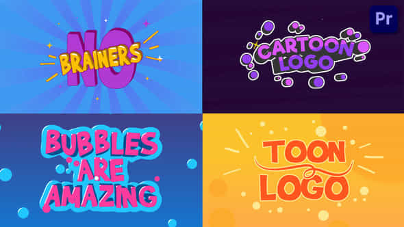 Cartoon Logo Text - VideoHive 37639834