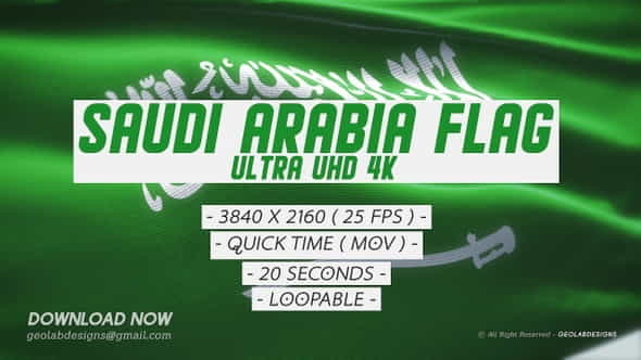 Saudi Arabia l KSA Flag - VideoHive 27554779