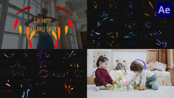 Colorful Dynamic Shapes - VideoHive 44812110
