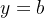 y = b