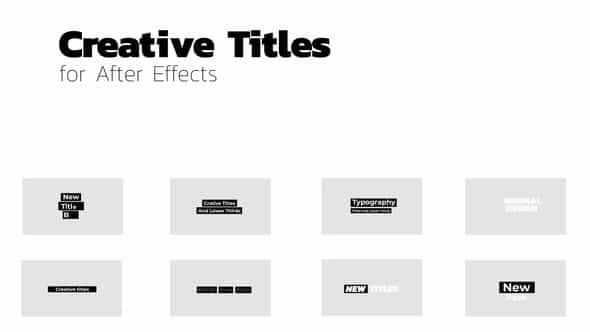 Creative Titles | After Effects - VideoHive 36664052