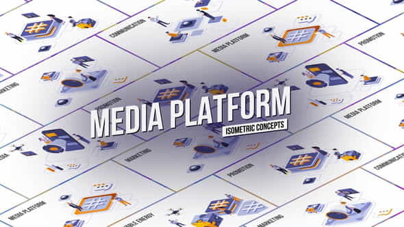 Media platform - Isometric Concept - VideoHive 28986908