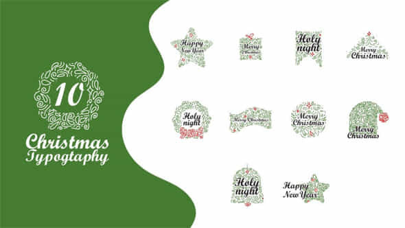 Christmas Typography - VideoHive 34628210