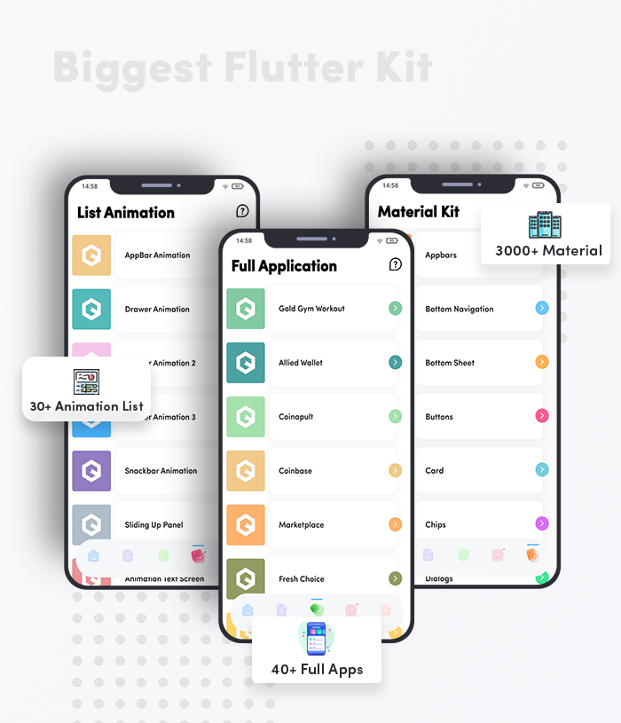 Flutter Biggest UI Kits and Flutter Big Materials - Flutter 3.0 UI KIT in flutter kit Flutter - 4