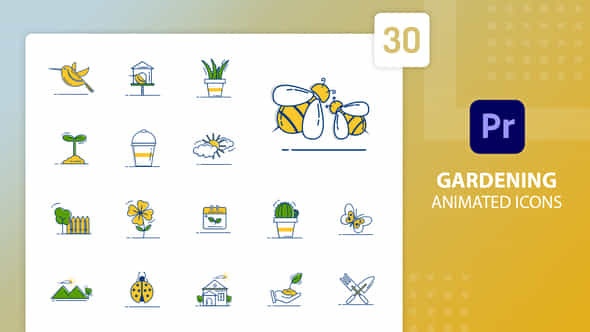 Gardening Animated Icons - VideoHive 44652264
