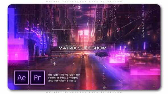 Matrix Technology Data Slideshow - VideoHive 27594862
