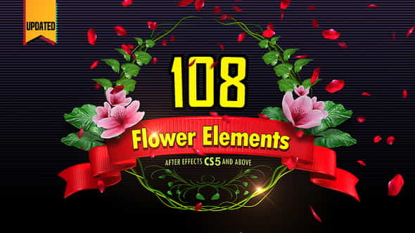 108 Flower Elements - VideoHive 14656996