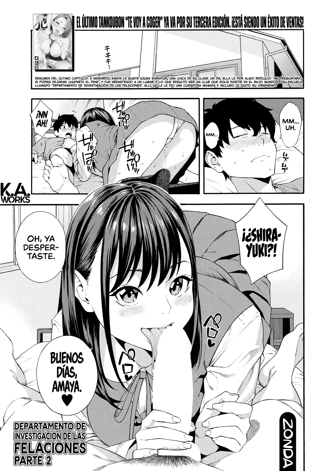 [Zonda] Fellatio Kenkyuubu _ Departamento de Investigación de las Felaciones Ch. 1-4 [Span