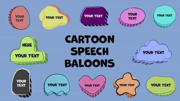 Cartoon Speech Bubbles Pack - VideoHive 55059856