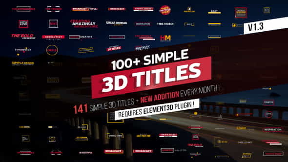 100+ Simple 3D Titles V1.3 - VideoHive 21991295