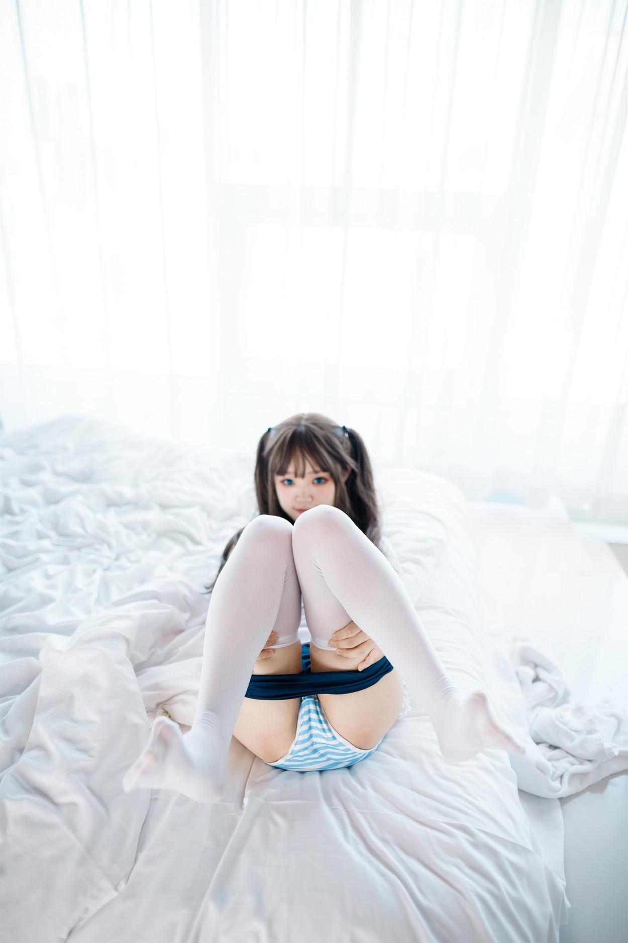 Cosplay 神沢永莉 半双马尾体操服大腿袜(30)