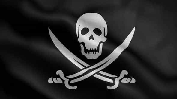Pirate Flag Loop Background 4K - VideoHive 30443325
