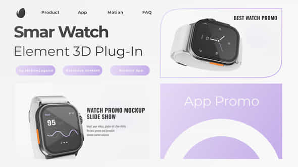 Smart Watch App Mocup 3D - VideoHive 49268760