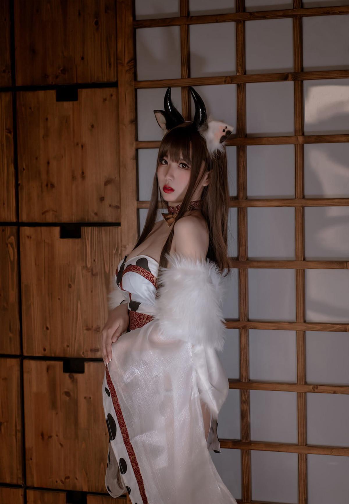 Cosplay 轩萧学姐 牛牛和服 Cow Cow(26)