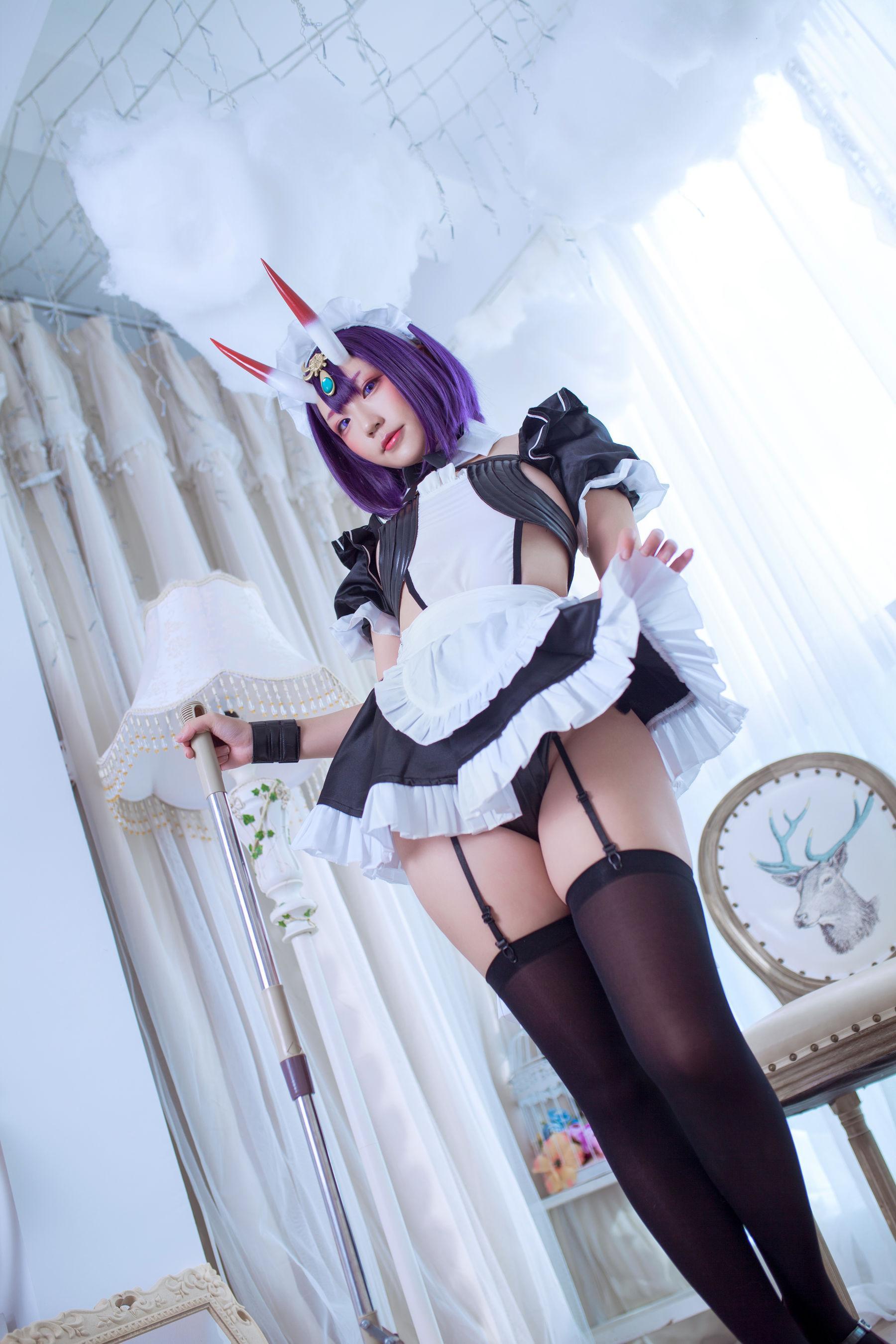 [网红COSER] 动漫博主Mime弥美 – 酒呑童子女仆