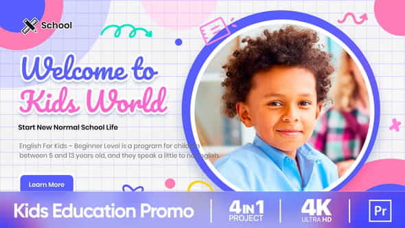 Happy Kids Education Promo (MOGRT) - VideoHive 33588214