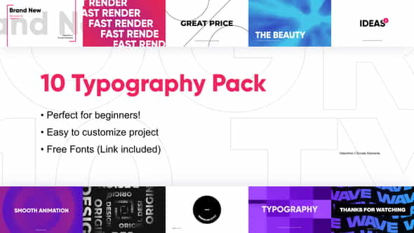 Beautiful Typography Pack - VideoHive 42401386