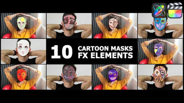 Cartoon Masks - VideoHive 48120342