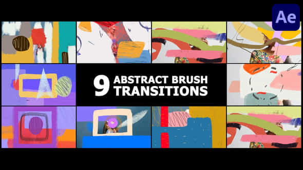 Abstract Brush Transitions After Effects - VideoHive 53312829